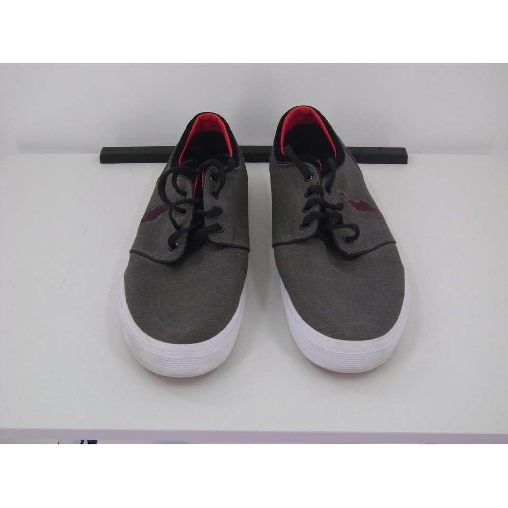 Polo‎ Ralph Lauren Men's Gray Canvas Low Top Sneakers Red Pony Logo Size 12D